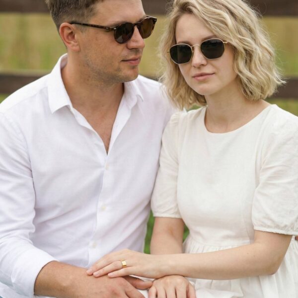 Mens wedding band gold style – male tungsten engagement and promise ring with custom engraving.