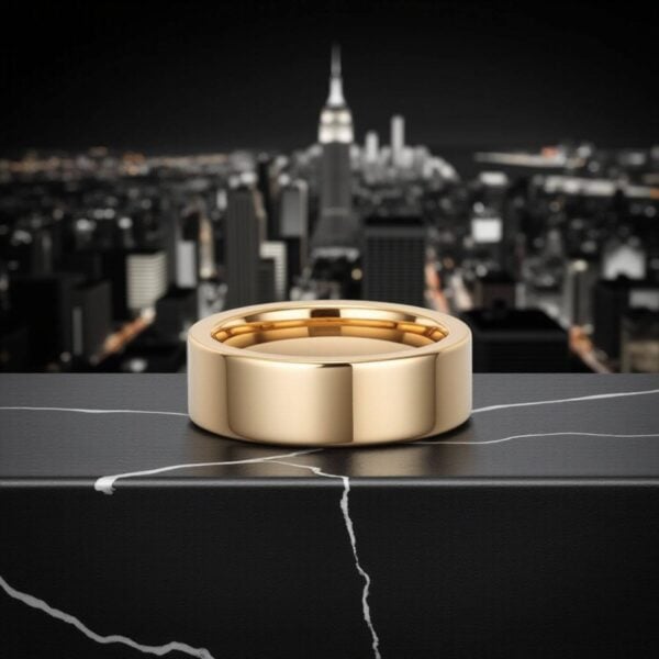 Mans Fashion Statement Ring - Tungsten Gold