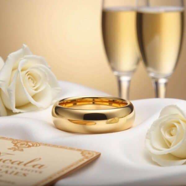 Gents Wedding Ring or Engagement Band with Engraving