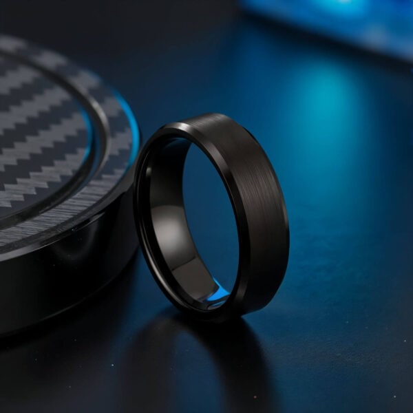 Black ring for men - for Male Wedding Band Or Fashion Ring