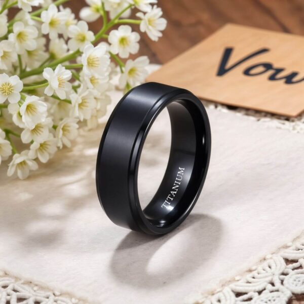Black Titanium Ring for Men
