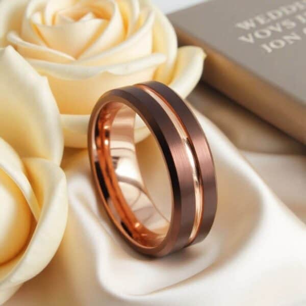 Male eternity ring made with tungsten