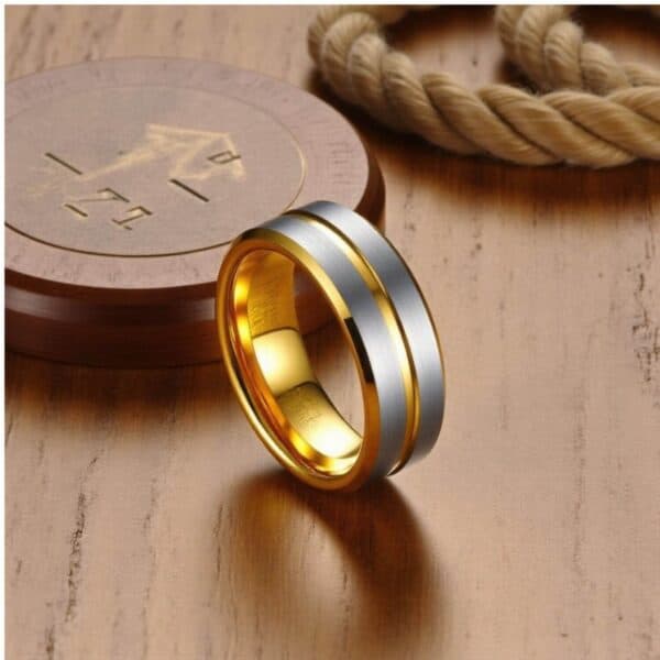 Elegant Tungsten Engagement Ring for Men