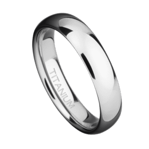 A titanium ring for him, ideal as a male wedding band or engagement ring for him.