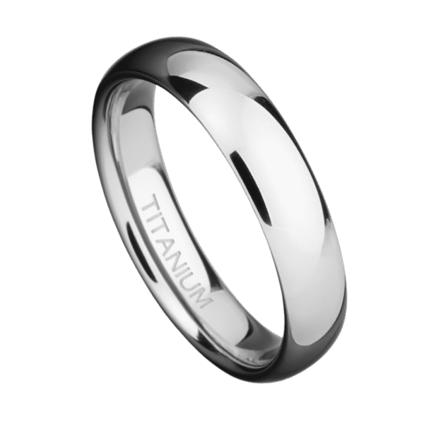 A titanium ring for him, ideal as a male wedding band or engagement ring for him.
