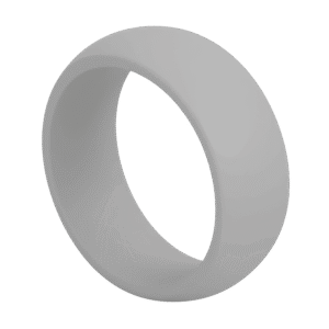 Light grey silicone band for men - Perfect as a mens silicone wedding band