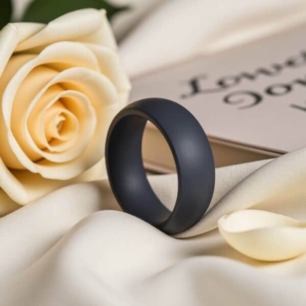 An alternative men's wedding band made with Silicone