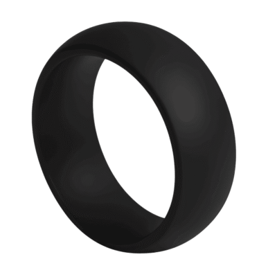 Silicone ring for men. This black silicone band is perfect for men with active lifestyles, flexible and excellent for everyday wear.