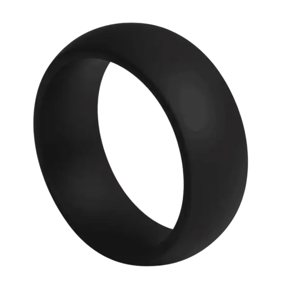 Silicone ring for men. This black silicone band is perfect for men with active lifestyles, flexible and excellent for everyday wear.