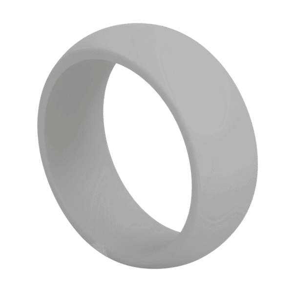 Light grey silicone band for men - Perfect as a mens silicone wedding band