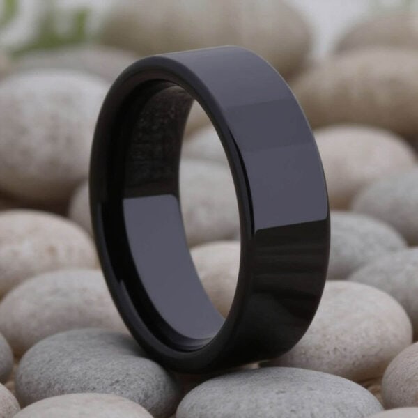 Mans Eternity Ring - Black Tungsten