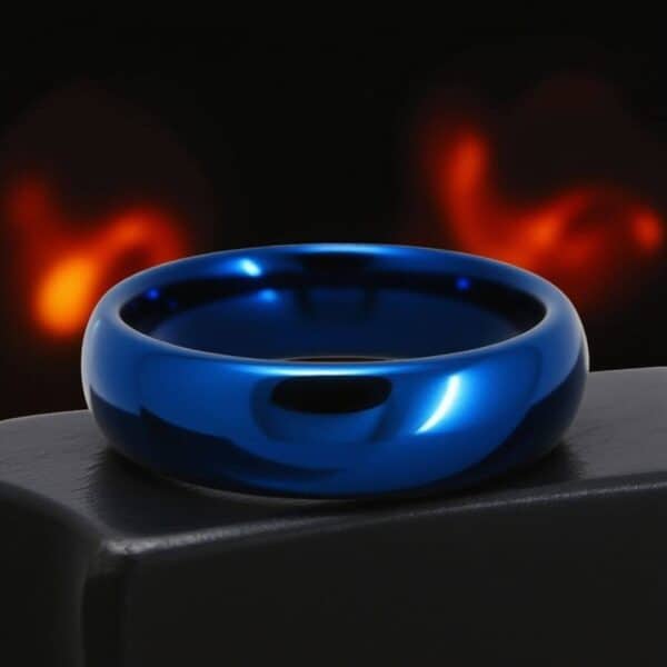 Male Blue Ring - Polished Finish