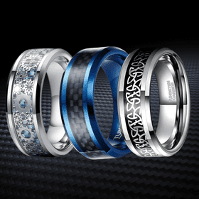 Carbon fibre rings for men