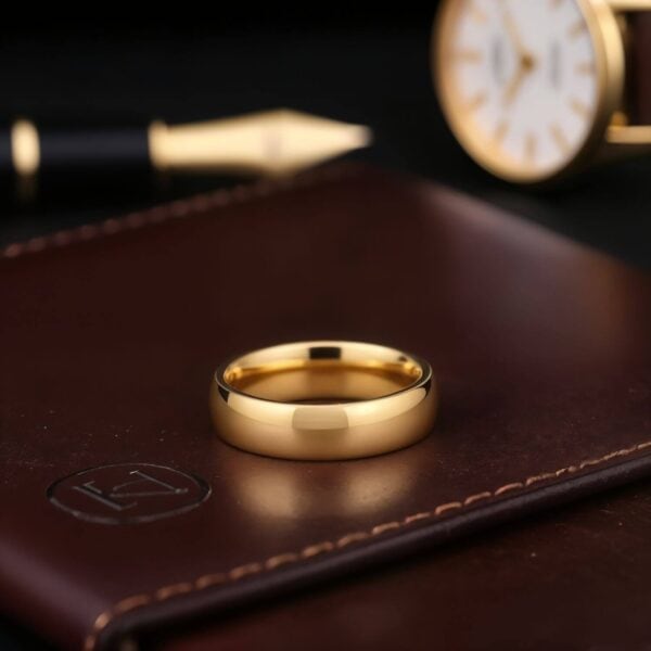 Traditional Mens Wedding Band made with Titanium