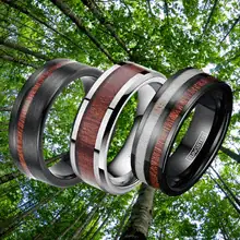 Mens rings made with wood