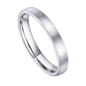 4mm slim silver titanium ring for men – mens wedding band, engagement or eternity ring with personalised custom ring engraving.