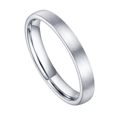 4mm slim silver titanium ring for men – mens wedding band, engagement or eternity ring with personalised custom ring engraving.