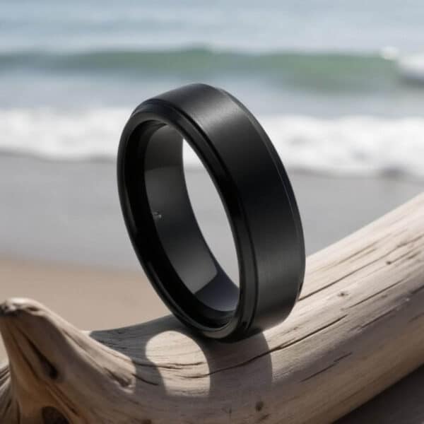 Gents Eternity Ring - Black Ceramic Band