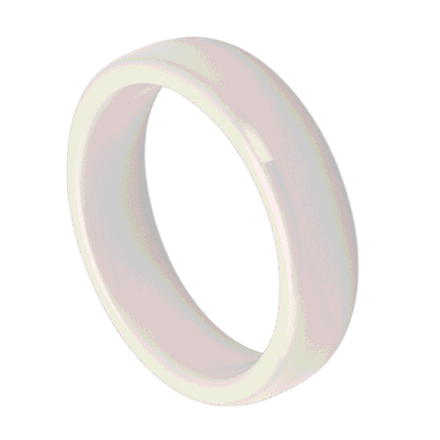 The Snow Drift white ceramic men’s ring — sleek 6mm wedding band, eternity ring, or statement ring for him with personalised engraving option.