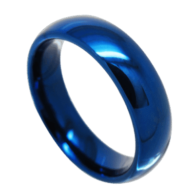 blue mens ring polished tungsten 8mm wedding anniversary engagement band in all sizes