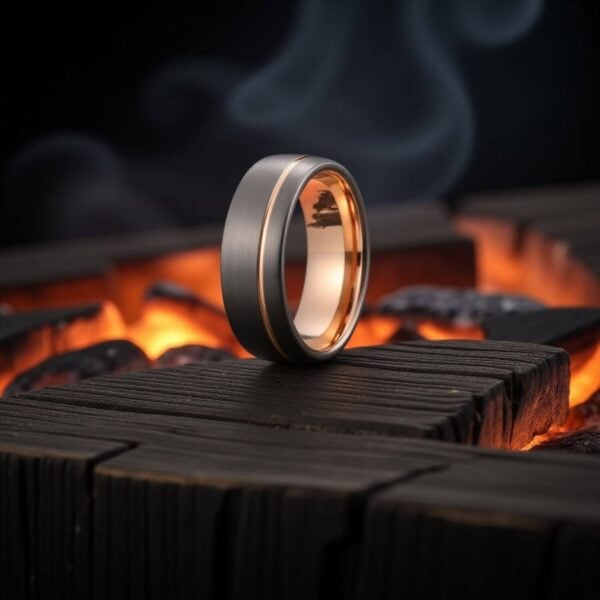Gunmetal Grey Mens Ring