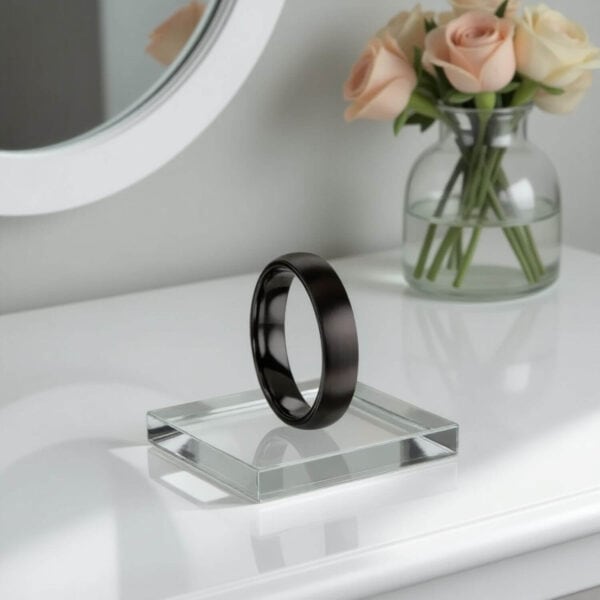 Simple Black Titanium Male wedding ring