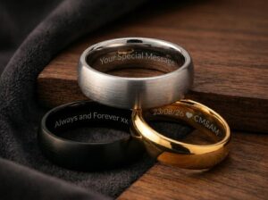 3 emgraved rings