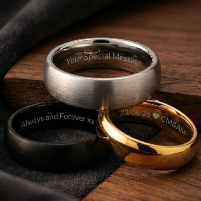 3 emgraved rings