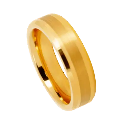 Gold Tungsten Ring for Men