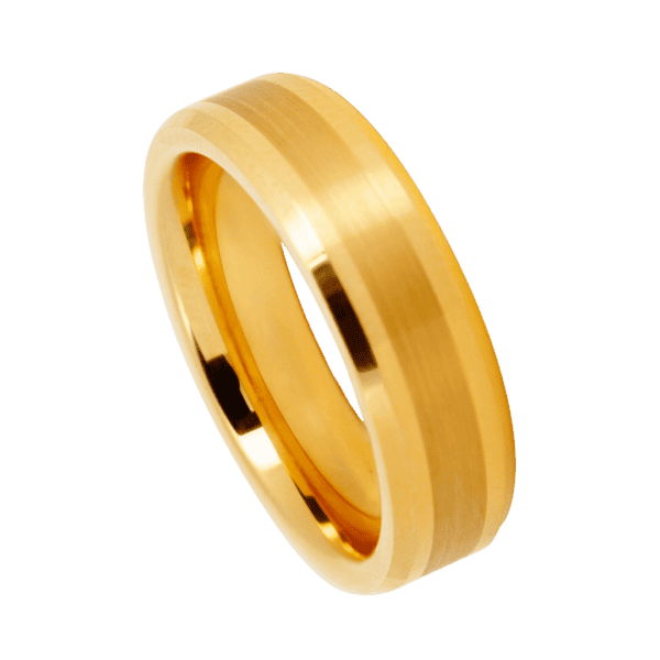 Gold Tungsten Ring for Men