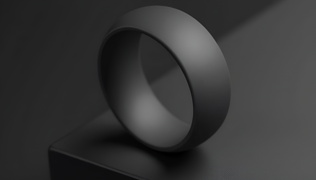 Charman-Charcoal-Grey-Silicone-Ring-Men-Sports-Gym