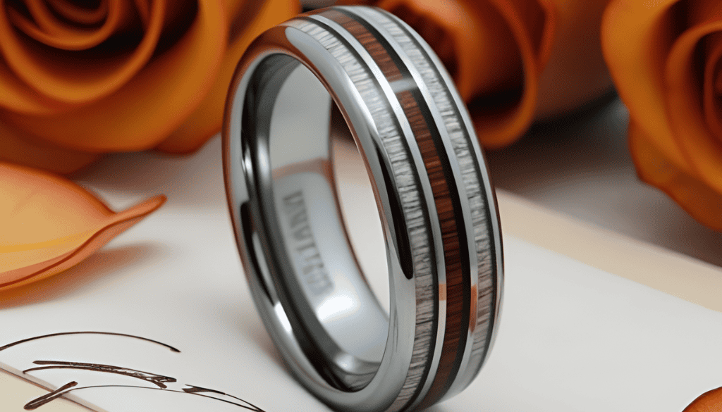Discovery men’s wedding ring featuring a sleek, durable design — ideal as an anniversary gift or meaningful everyday band, combining strength with modern style.