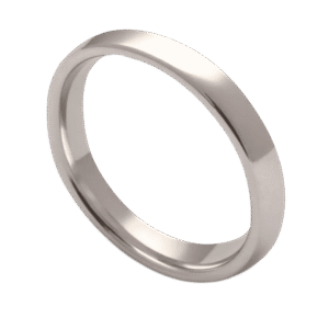 A white gold thin style tungsten ring for males. White gold colour and 4mm in width.