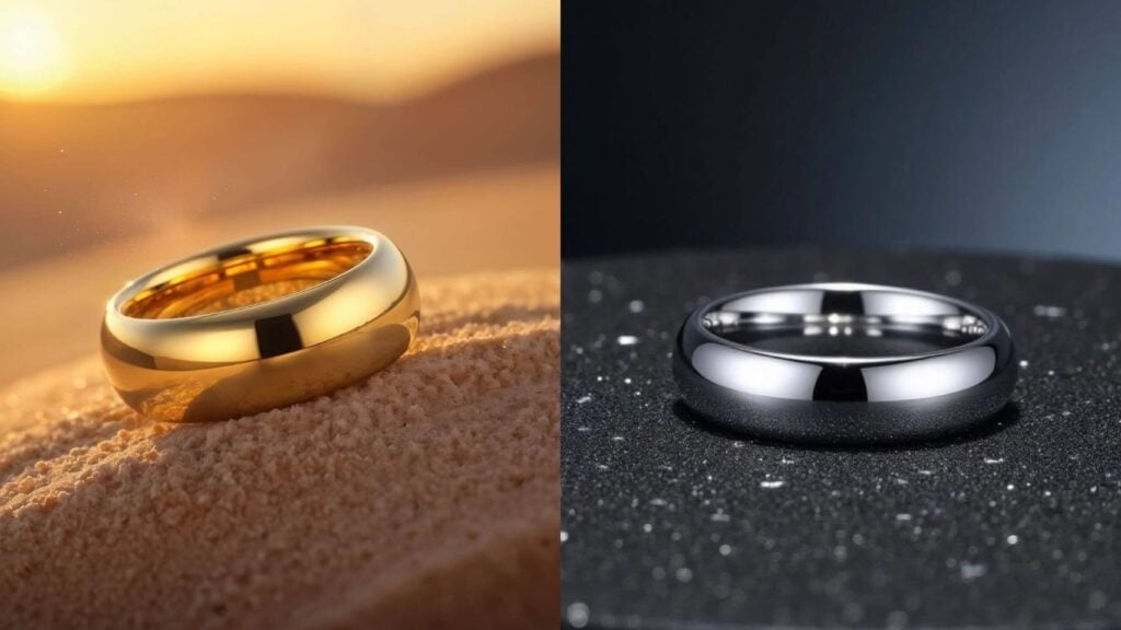 Tungsten vs Gold Rings at a Glance