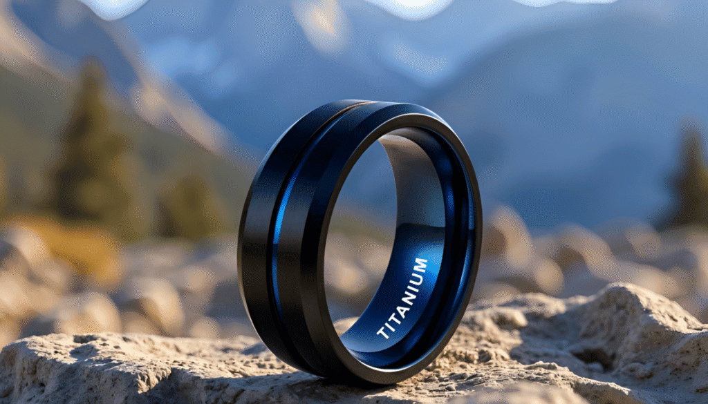 Unswerving-Black-Blue-silicone-Mans-Ring-Personalised-
