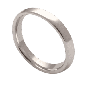 A white gold thin style tungsten ring for males. White gold colour and 4mm in width.