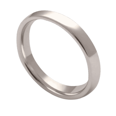 A white gold thin style tungsten ring for males. White gold colour and 4mm in width.