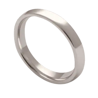 A white gold thin style tungsten ring for males. White gold colour and 4mm in width.