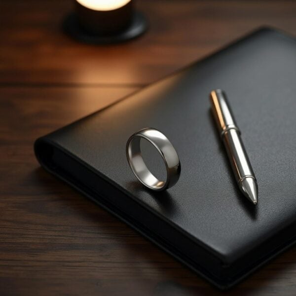 A stylish tungsten ring for gents. This slim style tungsten ring is 4mm in width.