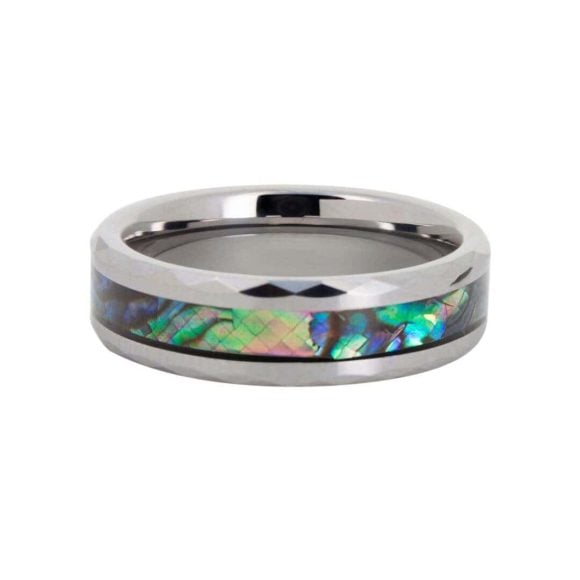 Mens Abalone Shell Ring