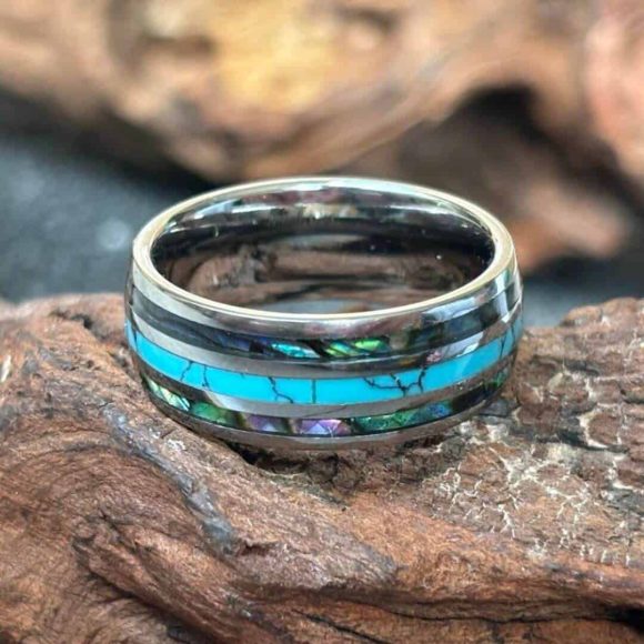 Gents turquoise and shell band