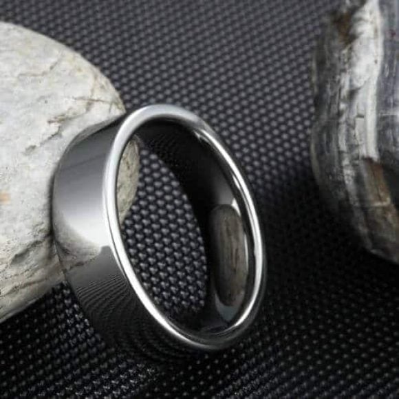 TheStunner silver mens ring 8mm tungsten